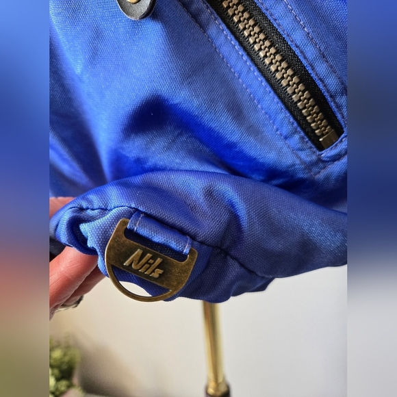 NILS Vintahe Ski Wear Lightweight Blue 3/4 Zip-Up Jacket - Picture 8 of 14